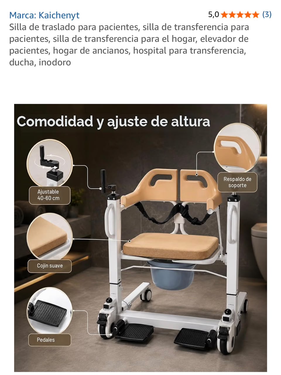 Silla Kaichenyt - transferencia lateral fácil 180°