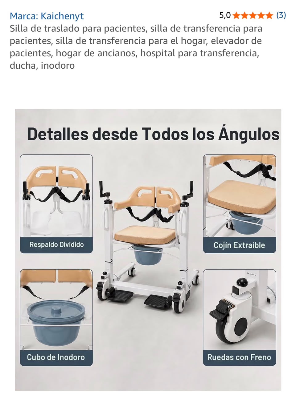 Silla Kaichenyt - fuerte, estable y fácil de limpiar